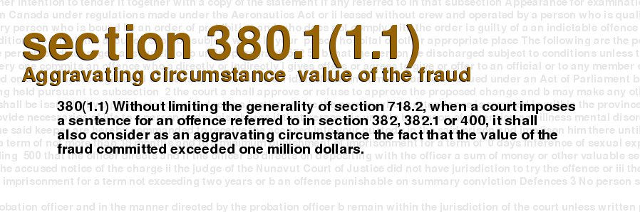 Aggravating circumstance  value of the fraud