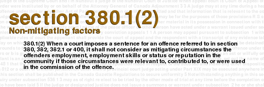 Non-mitigating factors