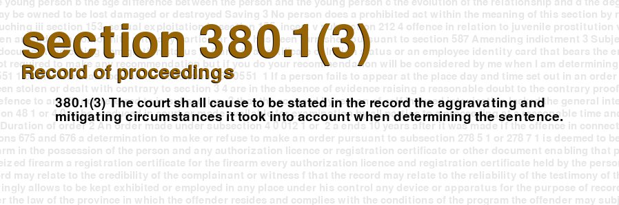 Record of proceedings