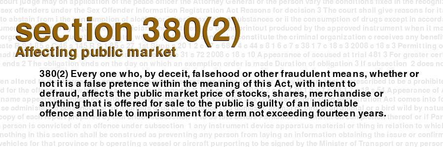 Affecting public market