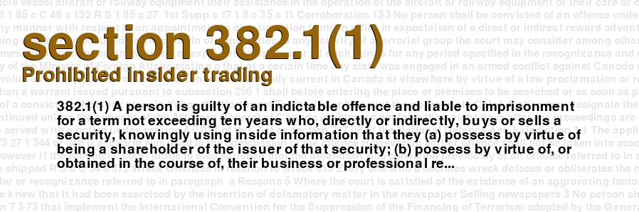 Prohibited insider trading