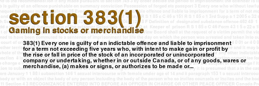 Gaming in stocks or merchandise