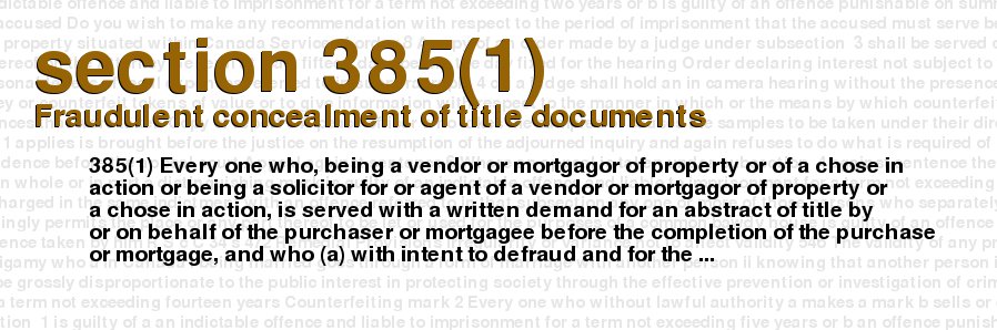 Fraudulent concealment of title documents