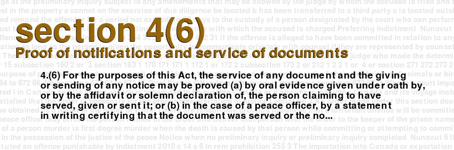 Proof of notifications and service of documents