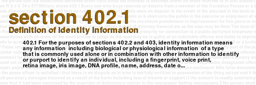 Definition of identity information