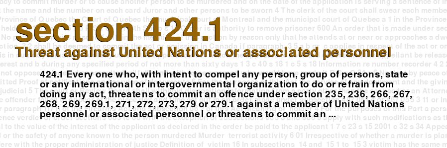 Threat against United Nations or associated personnel