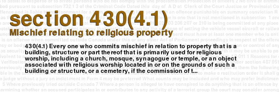 Mischief relating to religious property