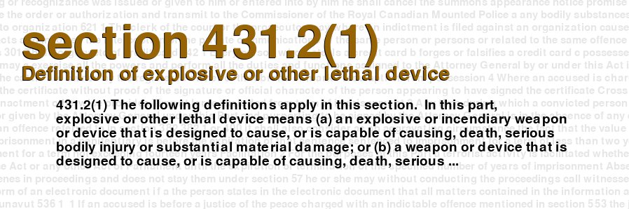 Definition of explosive or other lethal device