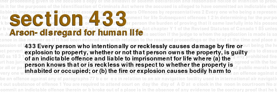 Arson- disregard for human life