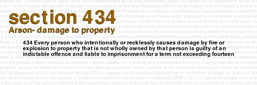 Arson- damage to property