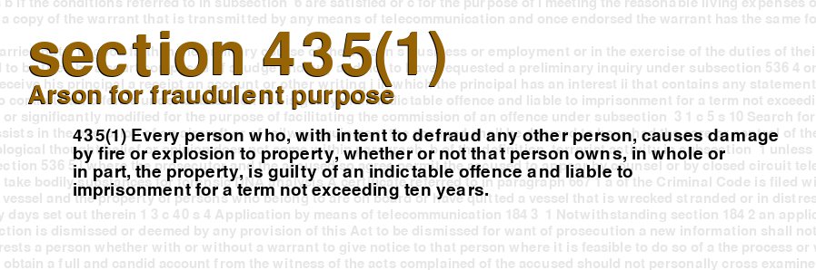 Arson for fraudulent purpose