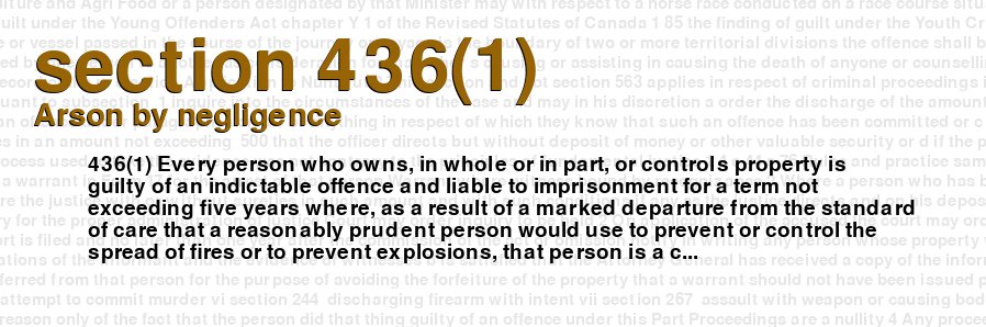 Arson by negligence