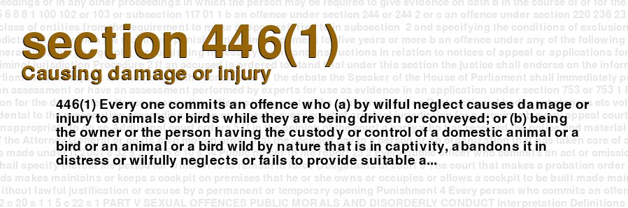 Causing damage or injury