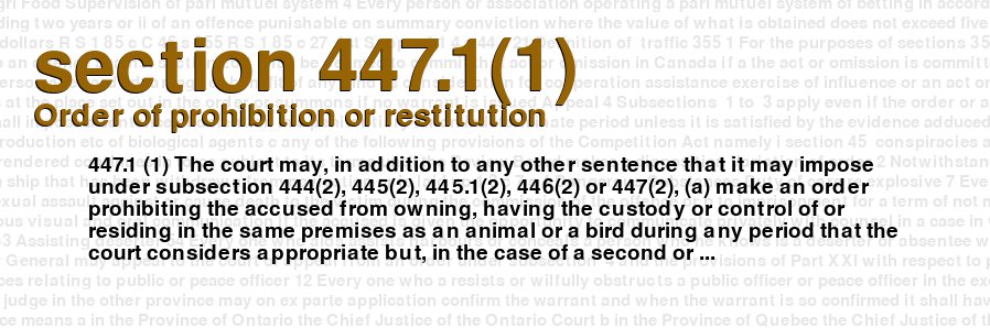 Order of prohibition or restitution
