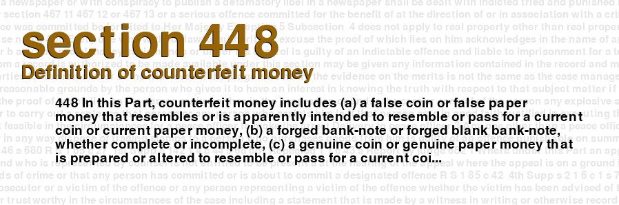 Definition of counterfeit money