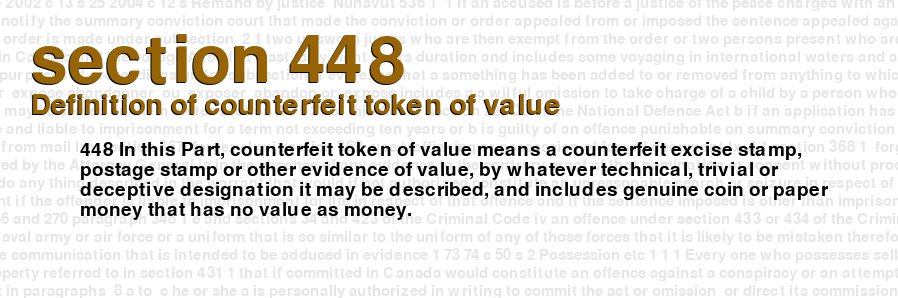 Definition of counterfeit token of value
