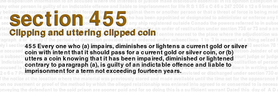 Clipping and uttering clipped coin