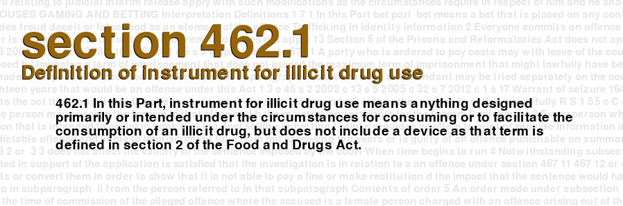 Definition of instrument for illicit drug use