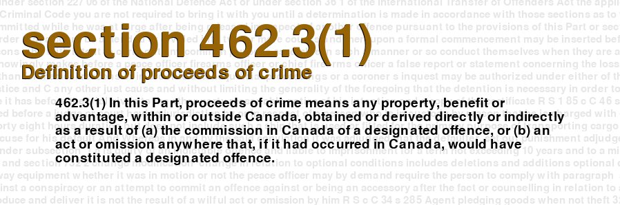 Definition of proceeds of crime
