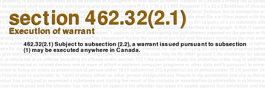 Execution of warrant