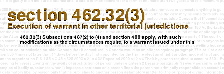 Execution of warrant in other territorial jurisdictions