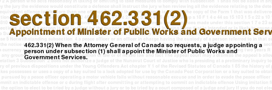 Appointment of Minister of Public Works and Government Services