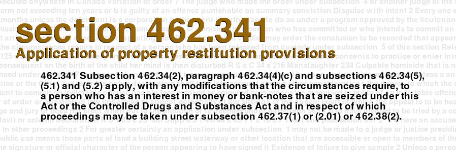 Application of property restitution provisions