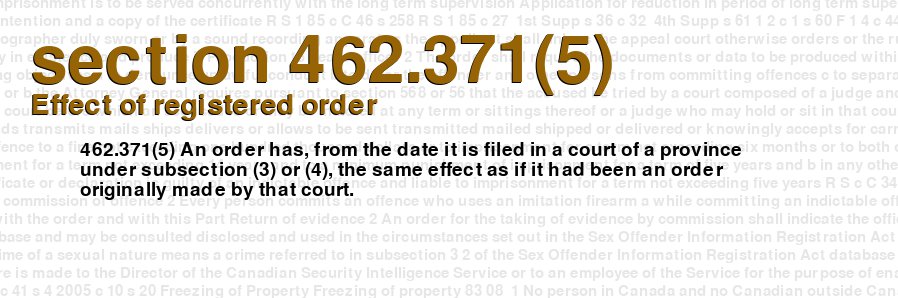 Effect of registered order
