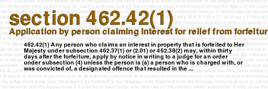 Application by person claiming interest for relief from forfeiture