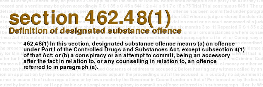 Definition of designated substance offence