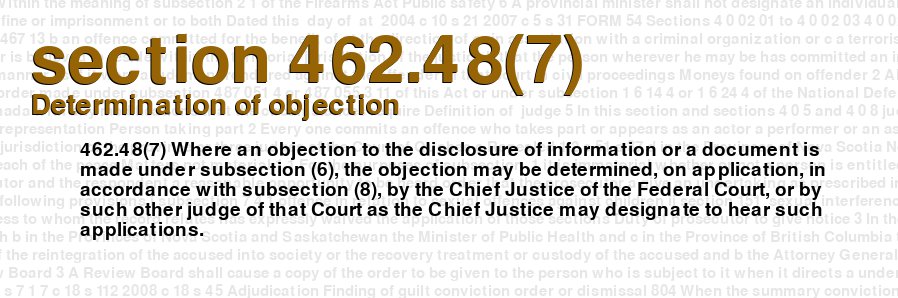 Determination of objection