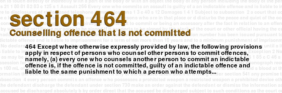 Counselling offence that is not committed