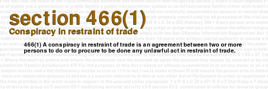 Conspiracy in restraint of trade