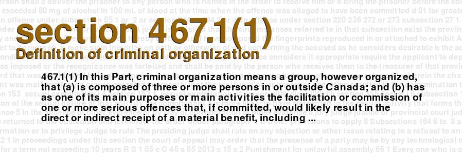 Definition of criminal organization