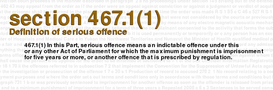 Definition of serious offence