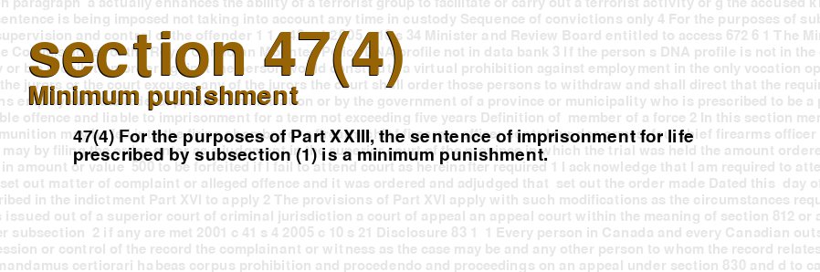 Minimum punishment