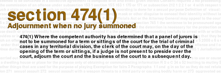 Adjournment when no jury summoned
