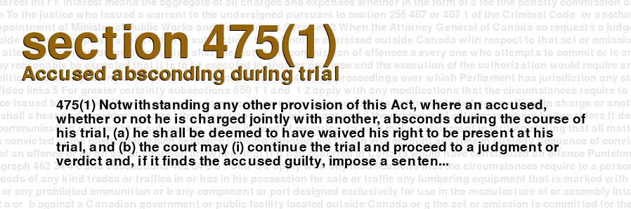 Accused absconding during trial