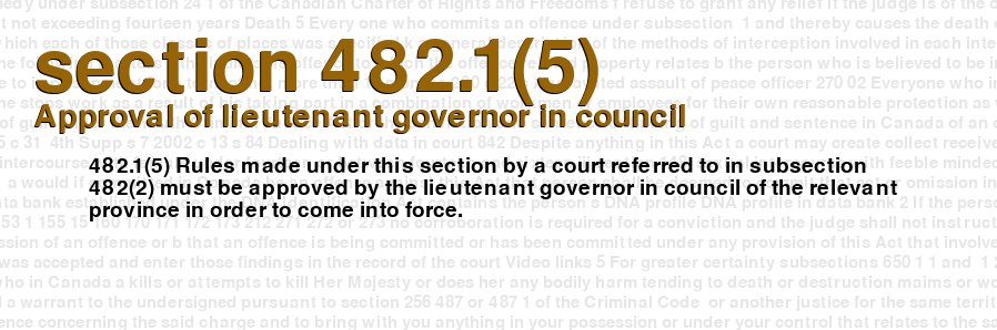 Approval of lieutenant governor in council