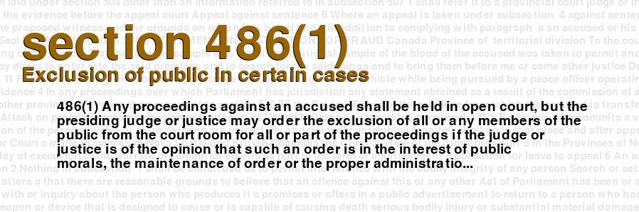 Exclusion of public in certain cases
