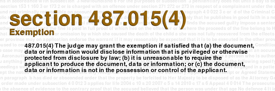 Exemption