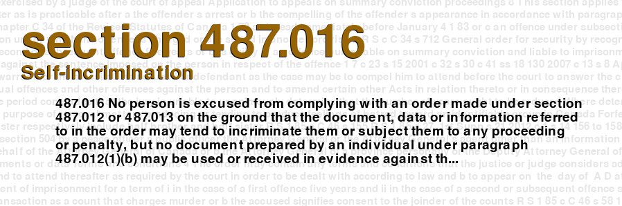 Self-incrimination
