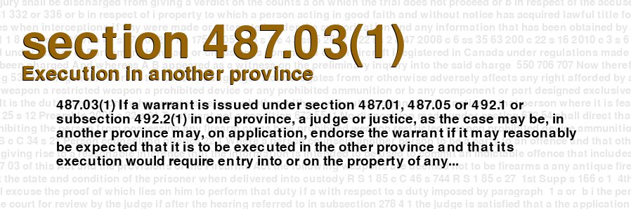 Execution in another province