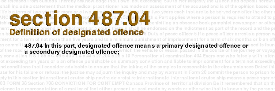 Definition of designated offence