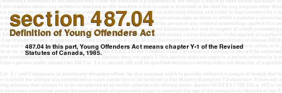 Definition of Young Offenders Act