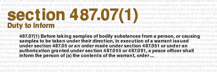 Duty to inform