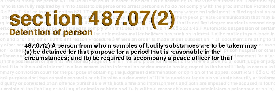 Detention of person