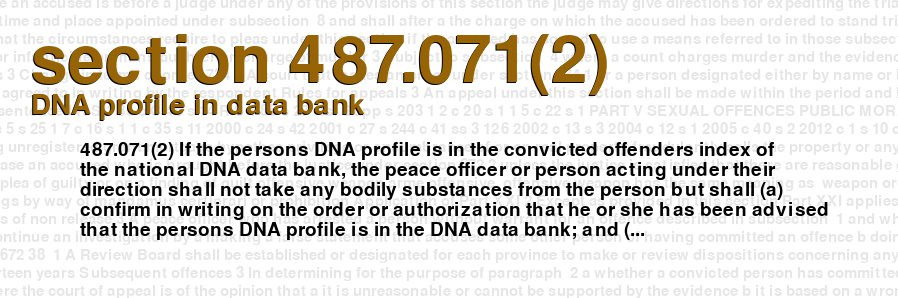 DNA profile in data bank
