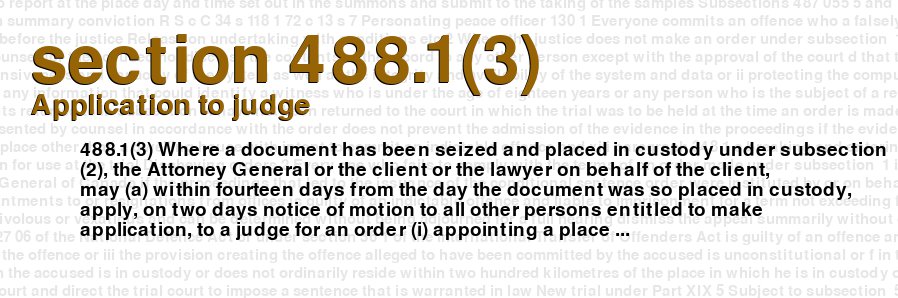 Application to judge