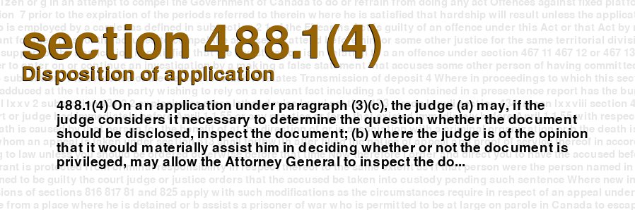 Disposition of application